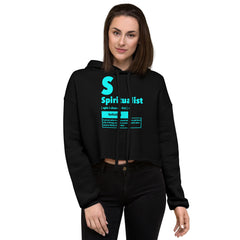 "Spiritualist" Crop Hoodie (Solid) | Cyan