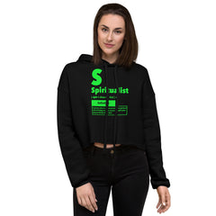 "Spiritualist" Crop Hoodie (Solid) | Lime