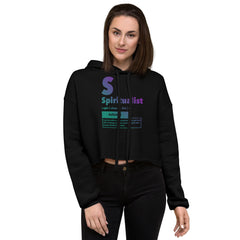 "Spiritualist" Crop Hoodie (Gradient) | Turquoise/Purple