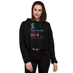 "Spiritualist" Crop Hoodie (Gradient) | Turquoise/Pink