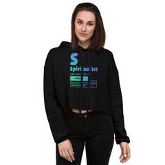 "Spiritualist" Crop Hoodie (Gradient) | Cyan/Blue