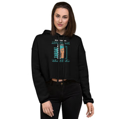 "Re-Aligned" Crop Hoodie | Turquoise/Cyan