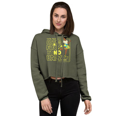 "God Protects Fools" Crop Hoodie (Woman Version) | Yellow