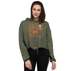 "God Protects Fools" Crop Hoodie (Woman Version) | Orange