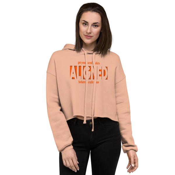 "Aligned" Women’s Crop Hoodie (No Talking Version) | Sacral Chakra