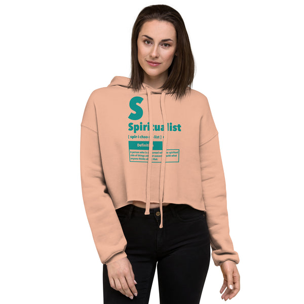 "Spiritualist" Crop Hoodie (Solid) | Teal