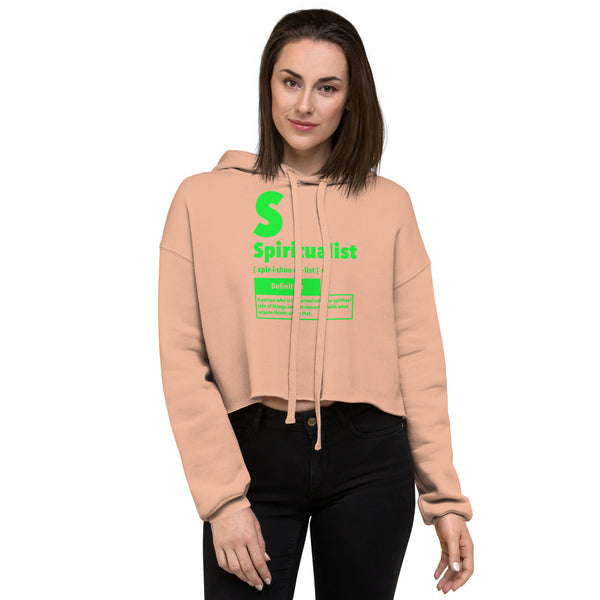 "Spiritualist" Crop Hoodie (Solid) | Lime