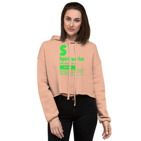 "Spiritualist" Crop Hoodie (Solid) | Lime