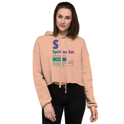 "Spiritualist" Crop Hoodie (Gradient) | Turquoise/Purple