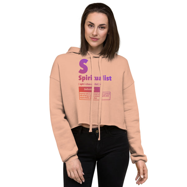 "Spiritualist" Crop Hoodie (Gradient) | Peach/Purple