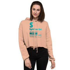 "Spiritualist" Crop Hoodie (Gradient) | Cyan/Turquoise