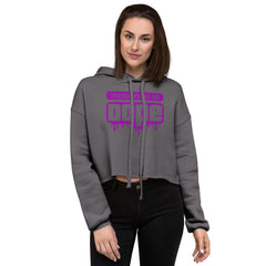 "Spiritual People" Crop Hoodie (Solid) | Electric Purple