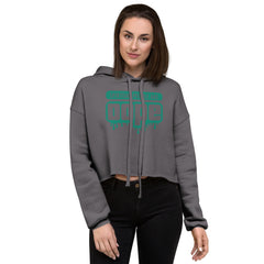 "Spiritual People" Crop Hoodie (Solid) | Turquoise