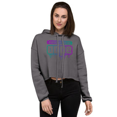 "Spiritual People" Crop Hoodie (Gradient) | Teal/Purple