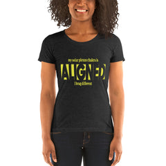 "Aligned" Ladies T-Shirt (Brag Version) | Solar Plexus Chakra