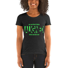 "Aligned" Ladies T-Shirt (No Talking Version) | Heart Chakra