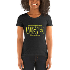 "Aligned" Ladies T-Shirt (No Talking Version) | Solar Plexus Chakra