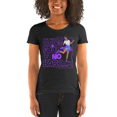 "God Protects Fools" Ladies T-Shirt (Woman Version) | Purple