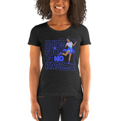 "God Protects Fools" Ladies T-Shirt (Woman Version) | Blue