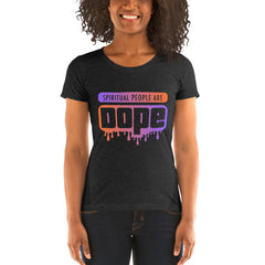 "Spiritual People" Ladies T-Shirt (Gradient) | Orange/Purple