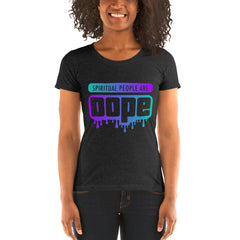 "Spiritual People" Ladies T-Shirt (Gradient) | Cyan/Purple