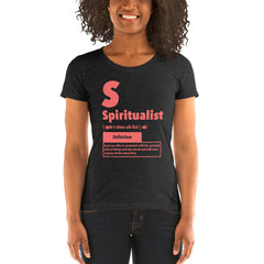 "Spiritualist" Ladies T-Shirt (Solid) | Salmon