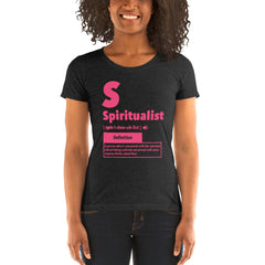 "Spiritualist" Ladies T-Shirt (Solid) | Hot Pink