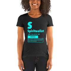 "Spiritualist" Ladies T-Shirt (Solid) | Cyan