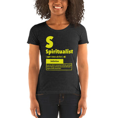 "Spiritualist" Ladies T-Shirt (Solid) | Yellow