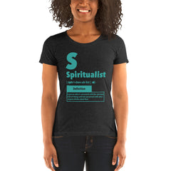 "Spiritualist" Ladies T-Shirt (Solid) | Teal