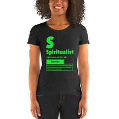 "Spiritualist" Ladies T-Shirt (Solid) | Lime