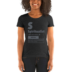 "Spiritualist" Ladies T-Shirt (Solid) | Gray