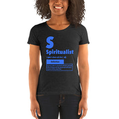 "Spiritualist" Ladies T-Shirt (Solid) | Aqua Blue