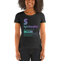 "Spiritualist" Ladies T-Shirt (Gradient) | Turquoise/Purple