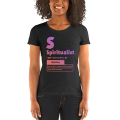 "Spiritualist" Ladies T-Shirt (Gradient) | Peach/Purple