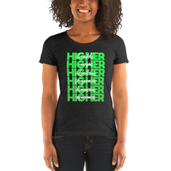 "Higher" Ladies T-Shirt (White) | Green