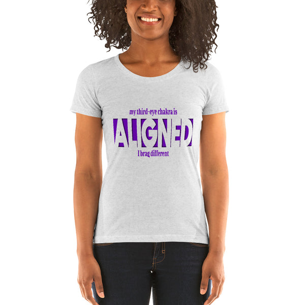 "Aligned" Ladies T-Shirt (Brag Version) | Third Eye Chakra