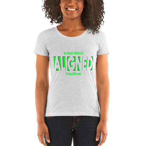 "Aligned" Ladies T-Shirt (Brag Version) | Heart Chakra