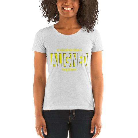 "Aligned" Ladies T-Shirt (Brag Version) | Solar Plexus Chakra