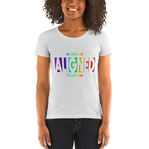 "Aligned" Ladies T-Shirt (Brag Version) | All Chakra's