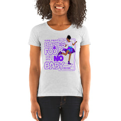 "God Protects Fools" Ladies T-Shirt (Woman Version) | Purple