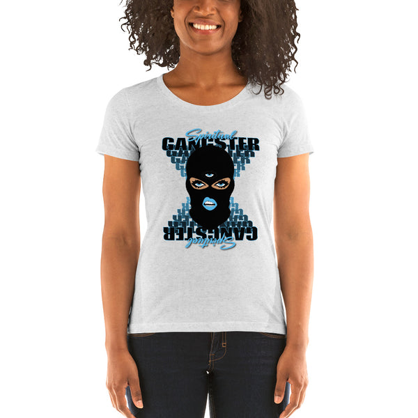 "Spiritual Gang" Ladies T-Shirt (Beige) | Light Blue