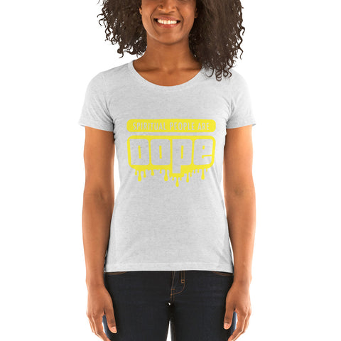 "Spiritual People" Ladies T-Shirt (Solid) | Yellow