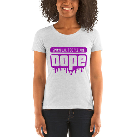 "Spiritual People" Ladies T-Shirt (Solid) | Electric Purple