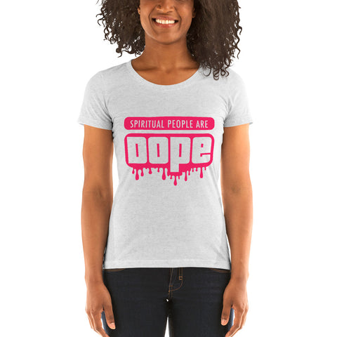 "Spiritual People" Ladies T-Shirt (Solid) | Pink