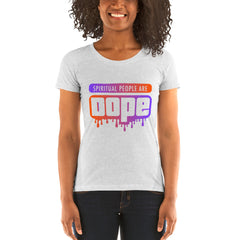 "Spiritual People" Ladies T-Shirt (Gradient) | Orange/Purple