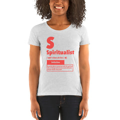 "Spiritualist" Ladies T-Shirt (Solid) | Salmon