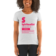 "Spiritualist" Ladies T-Shirt (Solid) | Hot Pink