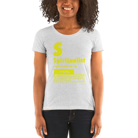 "Spiritualist" Ladies T-Shirt (Solid) | Yellow