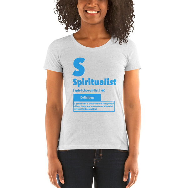 "Spiritualist" Ladies T-Shirt (Solid) | Baby Blue